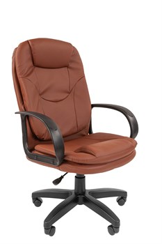 Офисное кресло Стандарт СТ-68 Россия экокожа коричн. - фото 25873