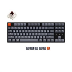 Беспроводная механическая клавиатура Keychron K8, TKL, алюминиевый корпус, White LED подсветка, Gateron Brown Switch - фото 28771