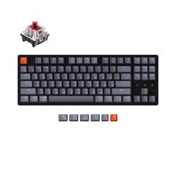 Беспроводная механическая клавиатура Keychron K8, TKL, алюминиевый корпус, RGB подсветка, Gateron Red Switch - фото 28842