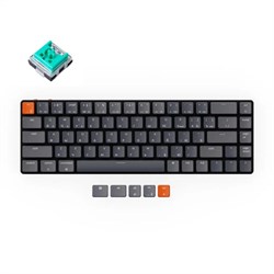 Беспроводная механическая ультратонкая клавиатура Keychron K7, 68 клавиши, RGB подсветка, Mint Switch - фото 31086