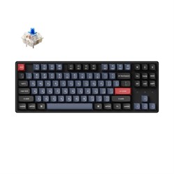 Беспроводная механическая клавиатура QMK Keychron K8 Pro, 87 клавиш, Hot-Swap, Gateron G pro Blue Switch - фото 37309