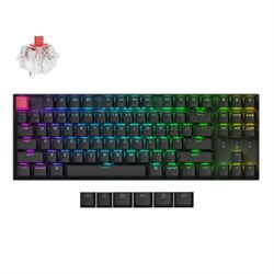Беспроводная механическая клавиатура QMK Keychron K8 (Version 2), 87 клавиш, White LED подсветка, Keychron Red Switch - фото 43105