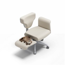 Кресло-трансформер FoxGear STUDIO Fabric, светло-серый - фото 43769