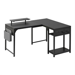 Стол письменный (для компьютера) угловой EUREKA ZX-L150B-B-RU с шириной 150 см, Black - фото 43777