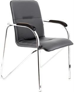 Кресло Everprof Samba Wood CF Экокожа Черный - фото 44435