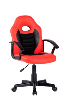 Кресло детское компьютерное CHAIRMAN CH111 экокожа, красно-черный - фото 44663