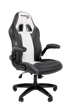 Офисное кресло Chairman Game 15 Россия экокожа черный/серый/белый - фото 44676