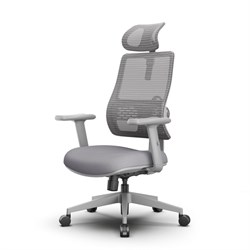 Эргономичное компьютерное кресло FoxGear NETZ One, DGGY, серый - фото 44703