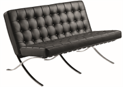 Диван офисный Everprof Barcelona 2 Экокожа Чёрный EP-02C-PU-Black