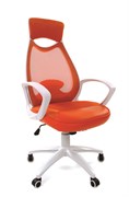 Игровое кресло Chairman 840 Россия белый пластик TW16\TW-66 оранжевый