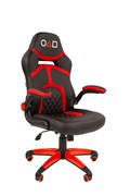 Игровое кресло Chairman game 18 Россия экопремиум черный/красный (squid)