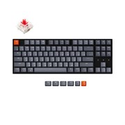 Беспроводная механическая клавиатура Keychron K8, TKL, алюминиевый корпус, White LED подсветка, Gateron Red Switch Беспроводная механическая клавиатура Keychron K8, TKL, алюминиевый корпус, White LED подсветка, Gateron Red Switch