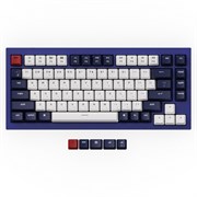 Механическая клавиатура QMK Keychron Q1, 84 клавиши, алюминиевый синий корпус, RGB подсветка, Gateron G Phantom Red Switch Механическая клавиатура QMK Keychron Q1, 84 клавиши, алюминиевый синий корпус, RGB подсветка, Gateron G Phantom Red Switch