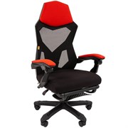 Игровое кресло CHAIRMAN CH571, ткань/сетка, черный/красный Игровое кресло CHAIRMAN CH571, ткань/сетка, черный/красный