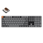Беспроводная механическая ультратонкая клавиатура QMK Keychron K5 Max, 108 клавиш, Hot Swap, RGB-подсветка, Gateron Brown Switch Беспроводная механическая ультратонкая клавиатура QMK Keychron K5 Max, 108 клавиш, Hot Swap, RGB-подсветка, Gateron Brown Switch