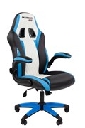 Офисное кресло Chairman Game 15 Россия экокожа черный/голубой/белый