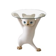 Приставной столик с фигуркой кошки Eureka ERK-ST04-OW