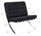 Диван офисный Everprof Barcelona-1 Экокожа Черный EP-01C-PU-Black