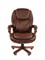 Офисное кресло Chairman 408 Россия кожа+PU коричн. - фото 27003