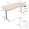 Стол компьютерный с электроприводом уникальной формы 178х74 Eureka ERK-EDI-HTG-MW (Heptagon), клён - фото 42837